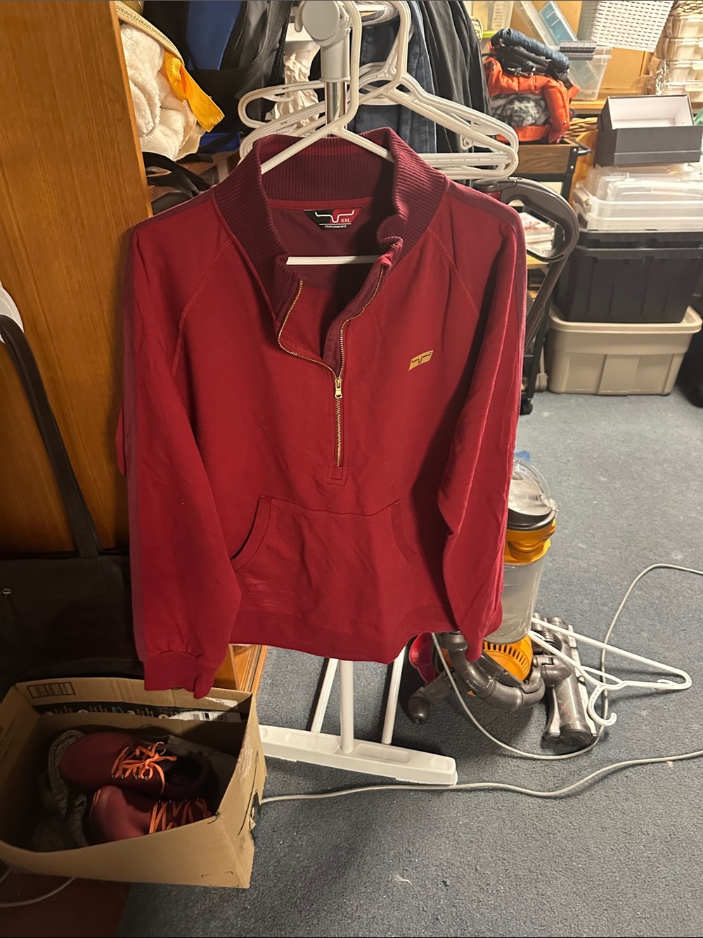 Kimes Ranch Maroon Half-Zip Cowl Pullover